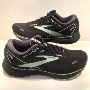 Size 9 - Brooks Ghost 14 GTX Shoes Black Ebony Women’s Sneakers w/ Gore-Tex